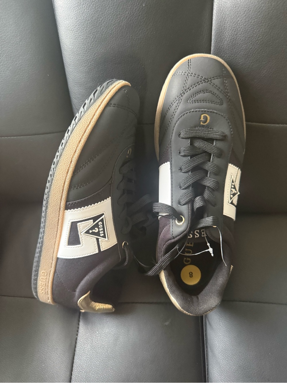 GUESS Black, White & Tan Low-Top Men's Sneakers